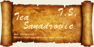 Tea Sanadrović vizit kartica